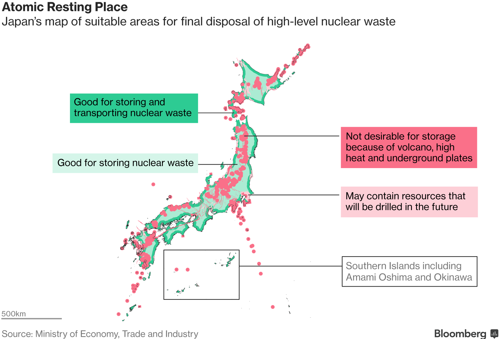 Япония ищет идеальное место для захоронения радиоактивных отходов