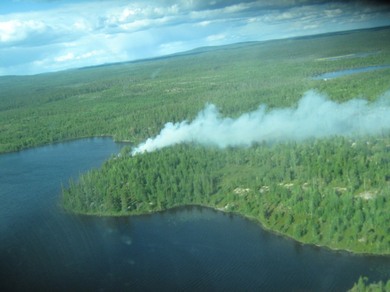 На Ладожском озере горит остров с радиоактивными отходами